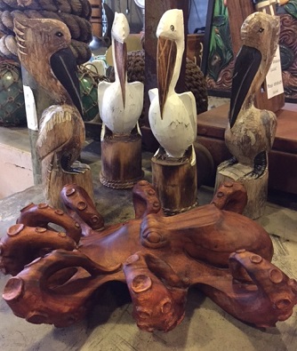 Hand Carved Wooden Pelicans Tyres2c Ship Salvage Nautical Antique Warehouse Hand Carved Wooden Pelican Bird Beautifully