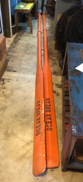 Old Painted Oar From Lifeboat Old Painted Oar From Lifeboat